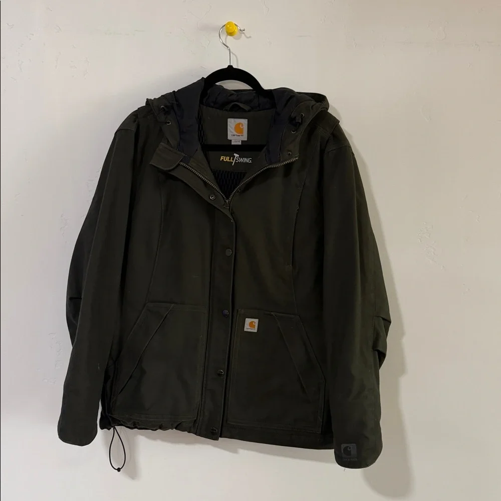 Carhartt Olive Hooded Full Swing Jacket - Picture 1 of 4